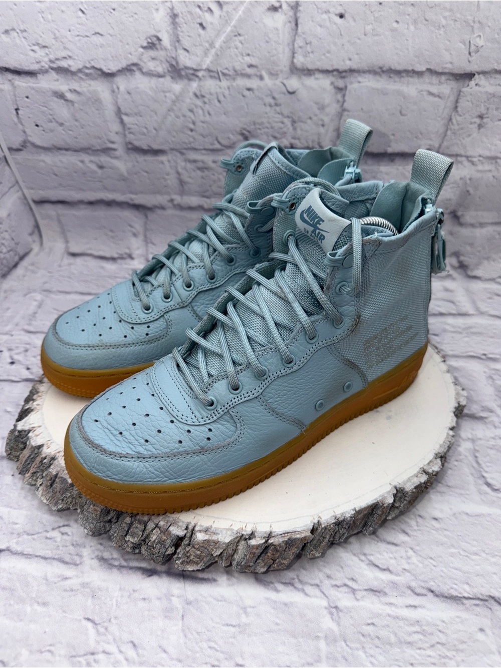 Nike SF Air Force 1 Mid GS 'Ocean Bliss' Boys Size 7Y Shoes Style: AJ0424-401 - Picture 2 of 11